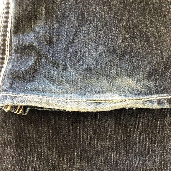 True Religion Ricky Big QT (Straight) Dark Wash White Bold Stitching Size 33 - Picture 10 of 16